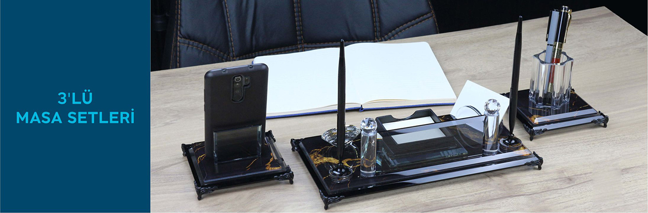 3'lü Kristal Masa İsimlikleri