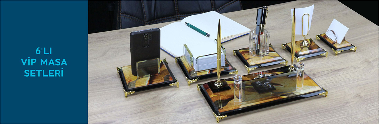 6'lı Vip Kristal Masa İsimlikleri